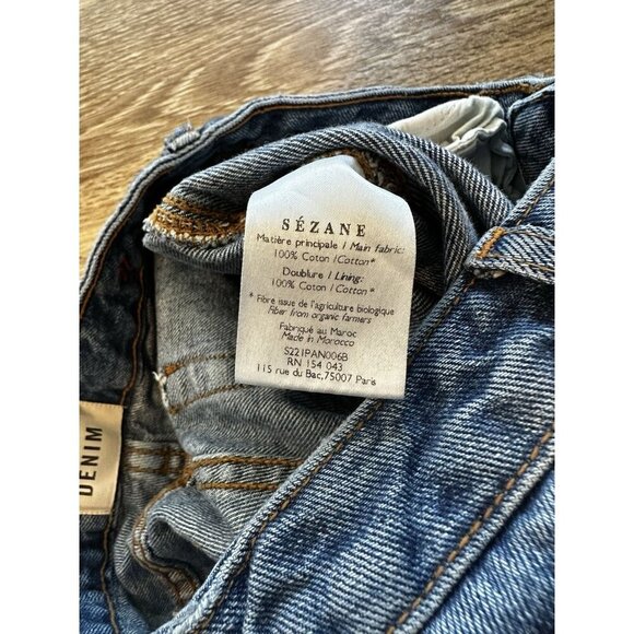 Sezane Denim Brut Sexy Jeans in Denim Blue Size 6 or 28 - Picture 6 of 9